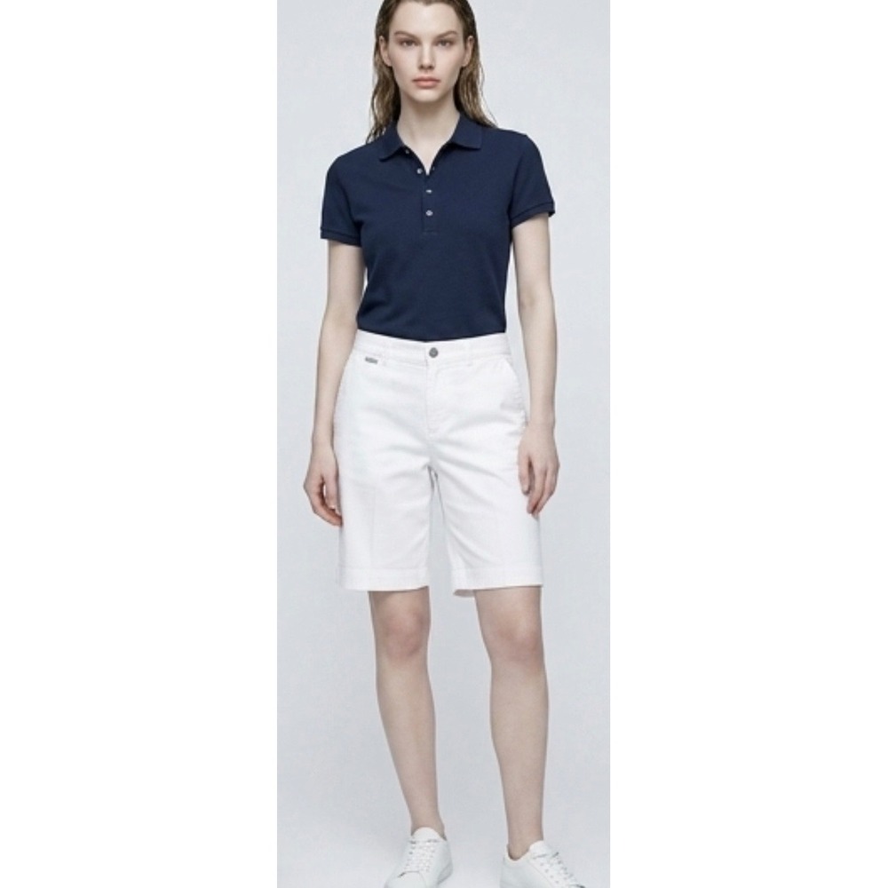Lauren Ralph Lauren Active White Bermuda Shorts Womens 12 Stretch Chino Golf - Picture 1 of 12